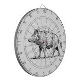 Dart board wild boar / Dartscheibe Wildschwein Dartbord (Voorkant Links)