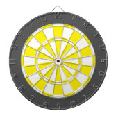 Dart Board: Wit, geel en steenkoolgrijs Dartbord (Voorkant)