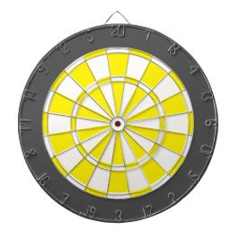 Dart Board: Wit, geel en steenkoolgrijs Dartbord