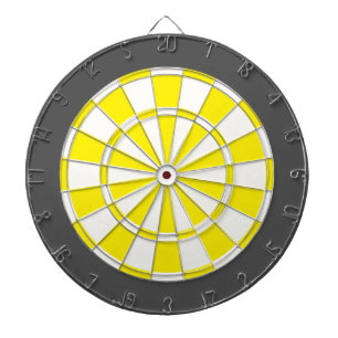 Dart Board: Wit, geel en steenkoolgrijs Dartbord