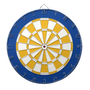 Dart Board: wit, goud en blauw Dartbord