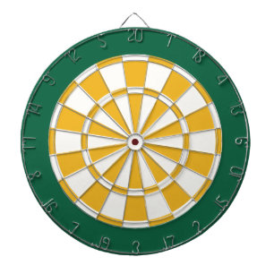 Dart Board: Wit, goud en groen Dartbord