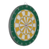 Dart Board: Wit, goud en groen Dartbord (Voorkant Links)
