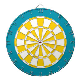 Dart Board: wit, gouden geel en Blauwgroen Dartbord
