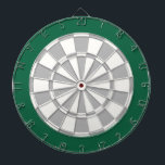 Dart Board: wit, grijs en groen Dartbord<br><div class="desc">Wit,  grijs en groen gekleurd kunstbordspel met 6 messenmakertjes</div>