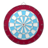 Dart Board: wit, lichtblauw en maroon Dartbord (Voorkant)