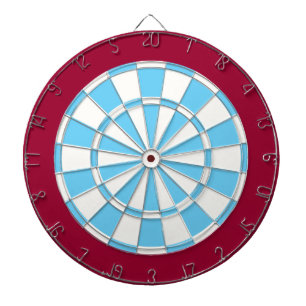 Dart Board: wit, lichtblauw en maroon Dartbord