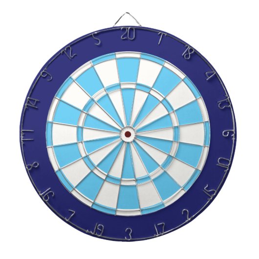 Dart Board: wit, lichtblauw en zeemacht Dartbord (Voorkant)