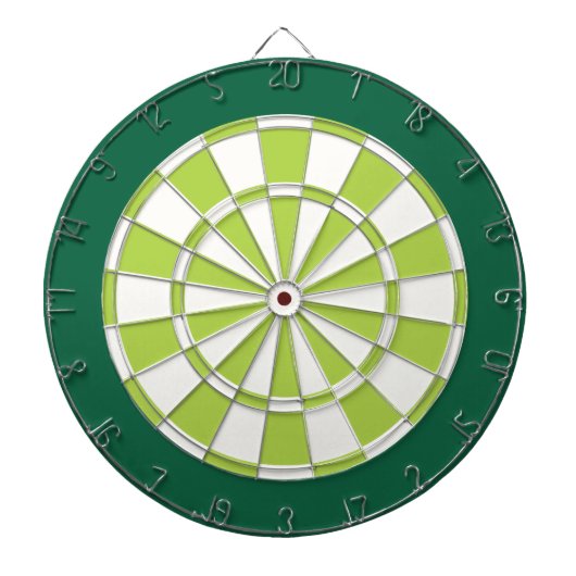 Dart Board: Wit, Limoen en groen Dartbord (Voorkant)