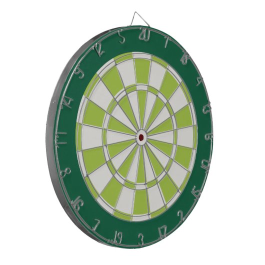 Dart Board: Wit, Limoen en groen Dartbord (Voorkant Links)