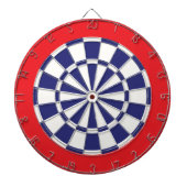 Dart Board: Wit, marineblauw en rood Dartbord (Voorkant)
