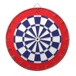 Dart Board: Wit, marineblauw en rood Dartbord