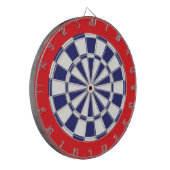 Dart Board: Wit, marineblauw en rood Dartbord (Voorkant Links)