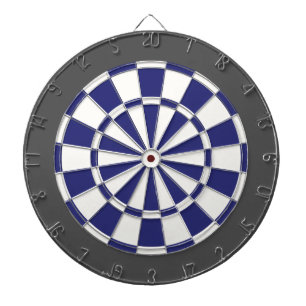 Dart Board: Wit, marineblauw en steenkoolgrijs Dartbord