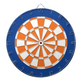 Dart Board: Wit, Oranje, en blauw Dartbord