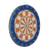 Dart Board: Wit, Oranje, en blauw Dartbord (Voorkant Links)