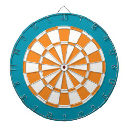 Dart Board: Wit, Oranje, en Blauwgroen Dartbord