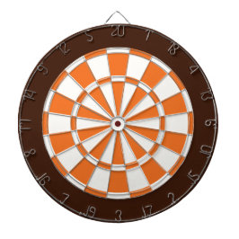 Dart Board: Wit, Oranje en bruin Dartbord