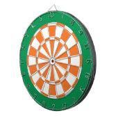 Dart Board: wit, Oranje en groen Dartbord (Voorkant Rechts)