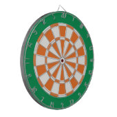 Dart Board: wit, Oranje en groen Dartbord (Voorkant Links)