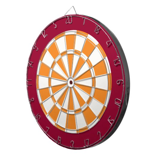 Dart Board: Wit, Oranje en leeuwen Dartbord (Voorkant Rechts)