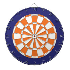 Dart Board: Wit, Oranje en marineblauw Dartbord