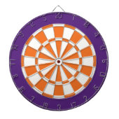 Dart Board: Wit, Oranje en Paars Dartbord (Voorkant)