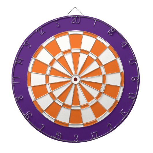 Dart Board: Wit, Oranje en Paars Dartbord (Voorkant)