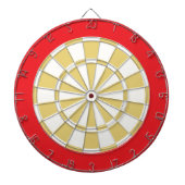 Dart Board: wit, oud goud en rood Dartbord (Voorkant)
