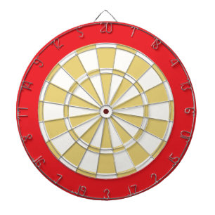 Dart Board: wit, oud goud en rood Dartbord