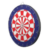 Dart Board: Wit, rood en marineblauw Dartbord (Voorkant Rechts)