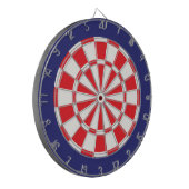 Dart Board: Wit, rood en marineblauw Dartbord (Voorkant Links)