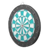 Dart Board: Wit, Turquoise en steenkoolgrijs Dartbord (Voorkant Rechts)