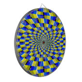 Dart Board/Yellow en Blue Abstract Dartbord (Voorkant Links)
