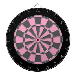 Dart Board: Zacht roze, grijs en zwart Dartbord