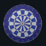 Dart Board: zilver grijs, blauw en zeemacht Dartbord<br><div class="desc">Zilver grijs,  blauw en marinegekleurd dart board spel met 6 messing hars</div>