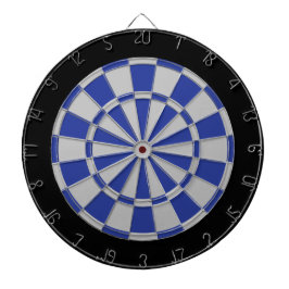 Dart Board: zilver grijs, blauw en zwart Dartbord