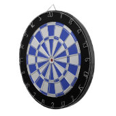 Dart Board: zilver grijs, blauw en zwart Dartbord (Voorkant Rechts)