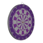 Dart Board: Zilver grijs, Paars en donker Paars Dartbord (Voorkant Links)