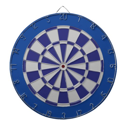 Dart Board: Zilver grijs, zeemacht en blauw Dartbord (Voorkant)