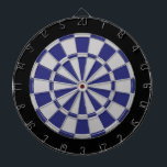 Dart Board: Zilver grijs, zeemacht en zwart Dartbord<br><div class="desc">Zilver grijs,  zeemleder en zwart gekleurd dart board game met 6 messing</div>