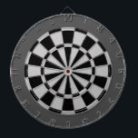 Dart Board: Zilver grijs, zwart en steenkool Dartbord<br><div class="desc">Zilver grijs,  zwart,  en met houtskool gekleurd kunstbordspel,  met inbegrip van 6 messing hars</div>