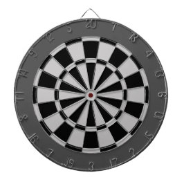 Dart Board: Zilver grijs, zwart en steenkool Dartbord