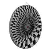Dart Board/zwart-wit Abstract Dartbord (Voorkant Links)