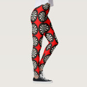 Dart Boards Pattern Red Leggings (Rechts)