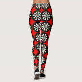 Dart Boards Pattern Red Leggings (Achterkant)