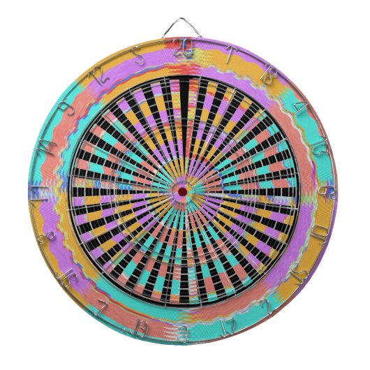 DART Chakra - Black n Blue Wheels Fan-scherm Dartbord (Voorkant)