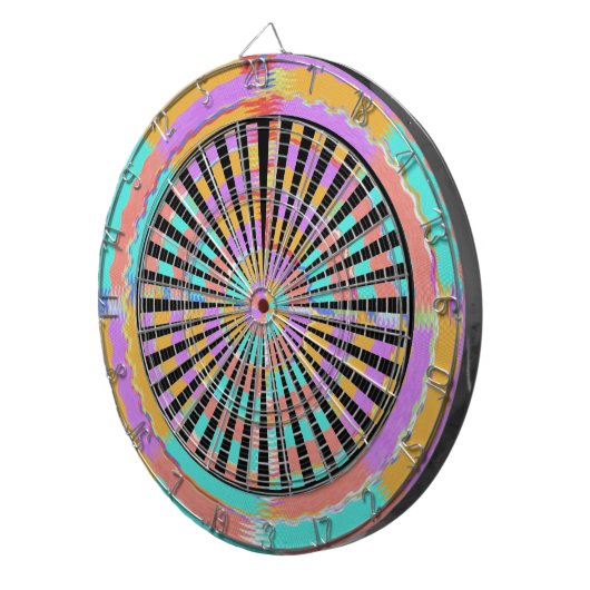 DART Chakra - Black n Blue Wheels Fan-scherm Dartbord (Voorkant Rechts)