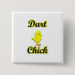 Dart Chick Vierkante Button 5,1 Cm