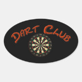 Dart Club Logo Oval Sticker (Voorkant)